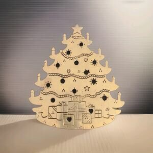 Vintage Solid Brass Christmas Tree Trivet w/Legs 9" Holiday Decor Display MCM